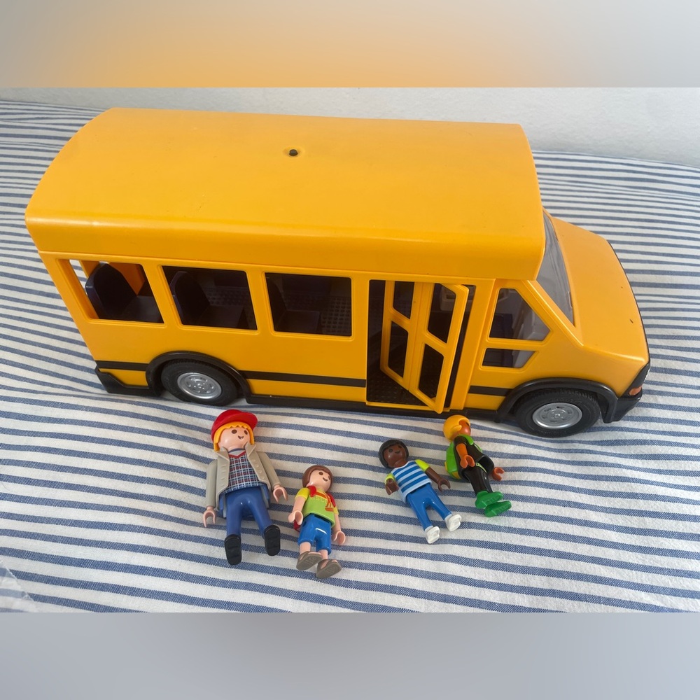 Playmobil Toy School Bus with Figures